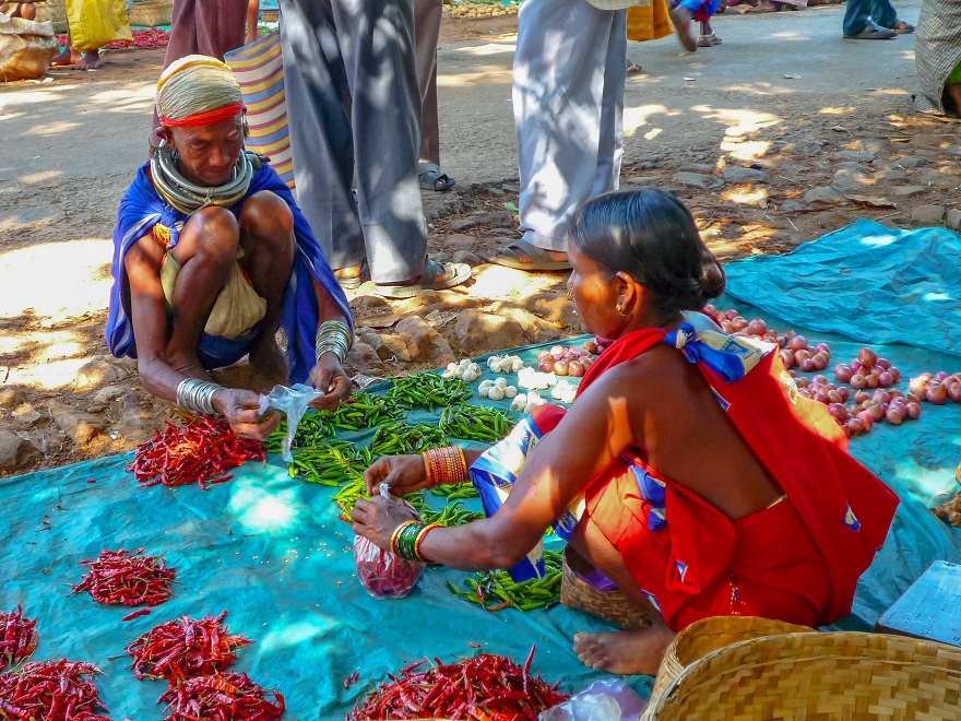 Bonda Tribal Woman Buying Some Stuffs